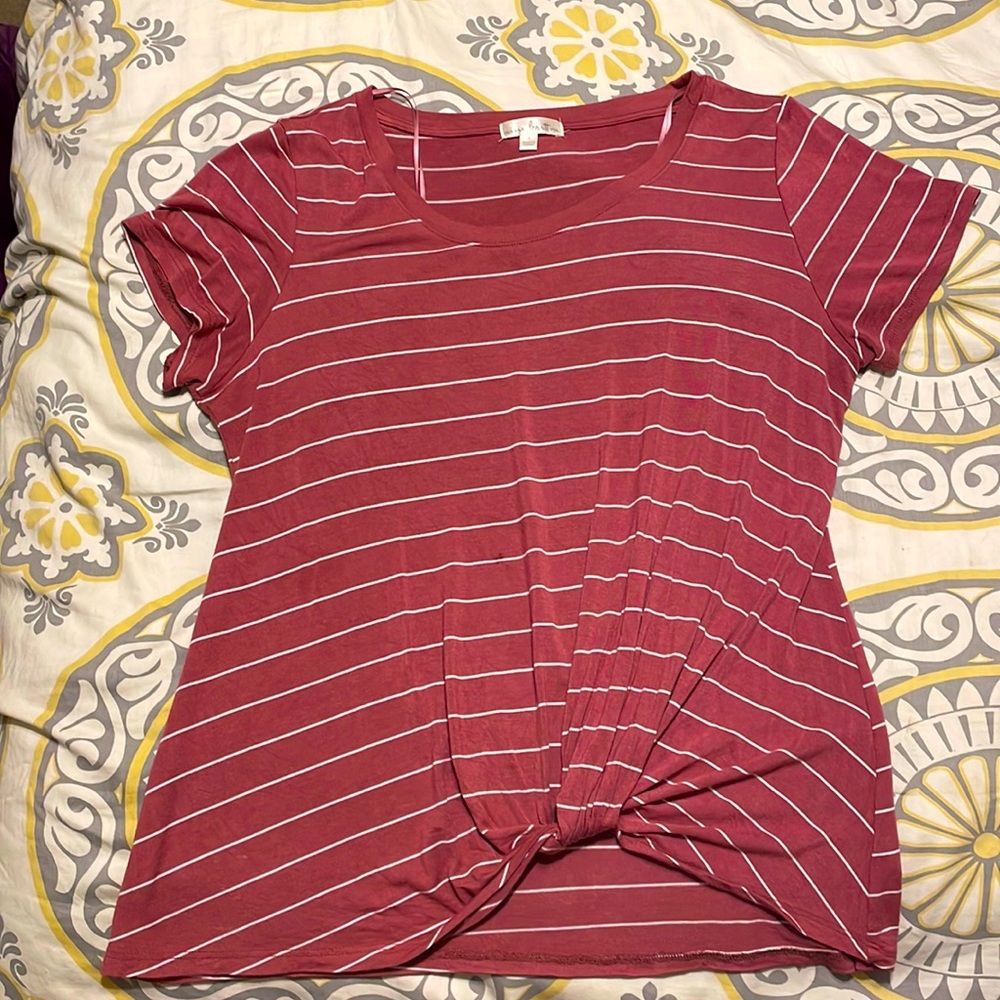 Levie Knot Front Knit Tee
